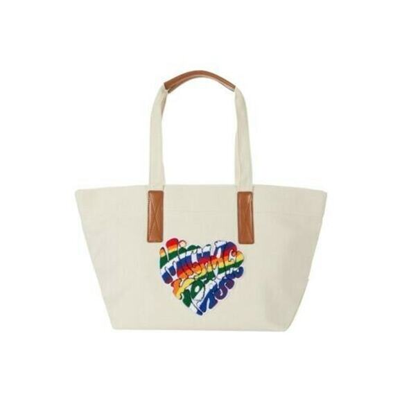 Michael Kors The Michael Bag Large Tote Natural Acorn Pride Logo - Picture 1 of 6